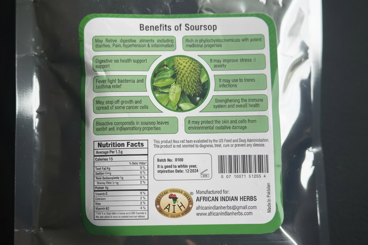 African Indian Herbs Soursop Leaves