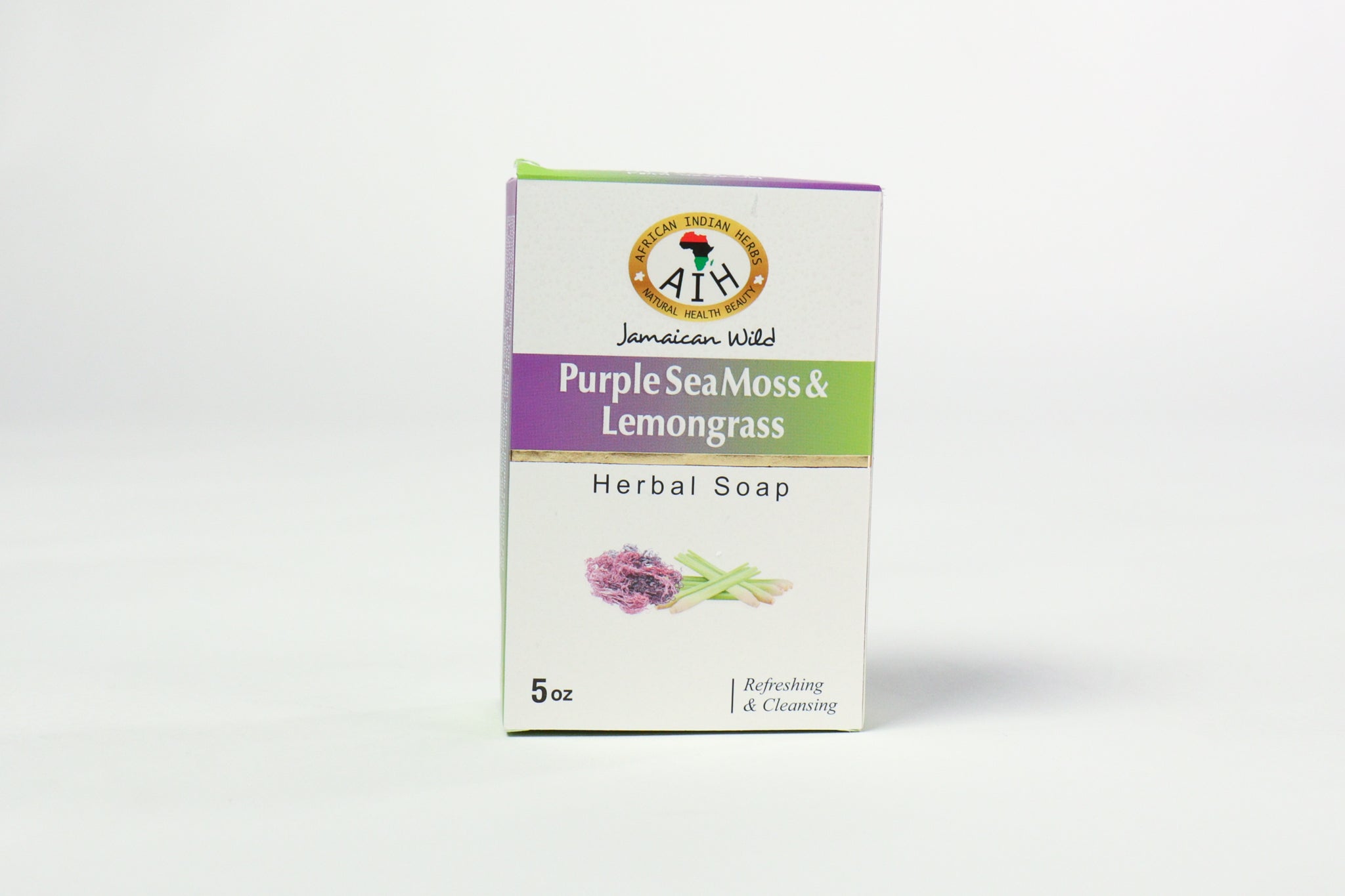 Purple Sea Moss & Lemongrass Herbal Bar Soap