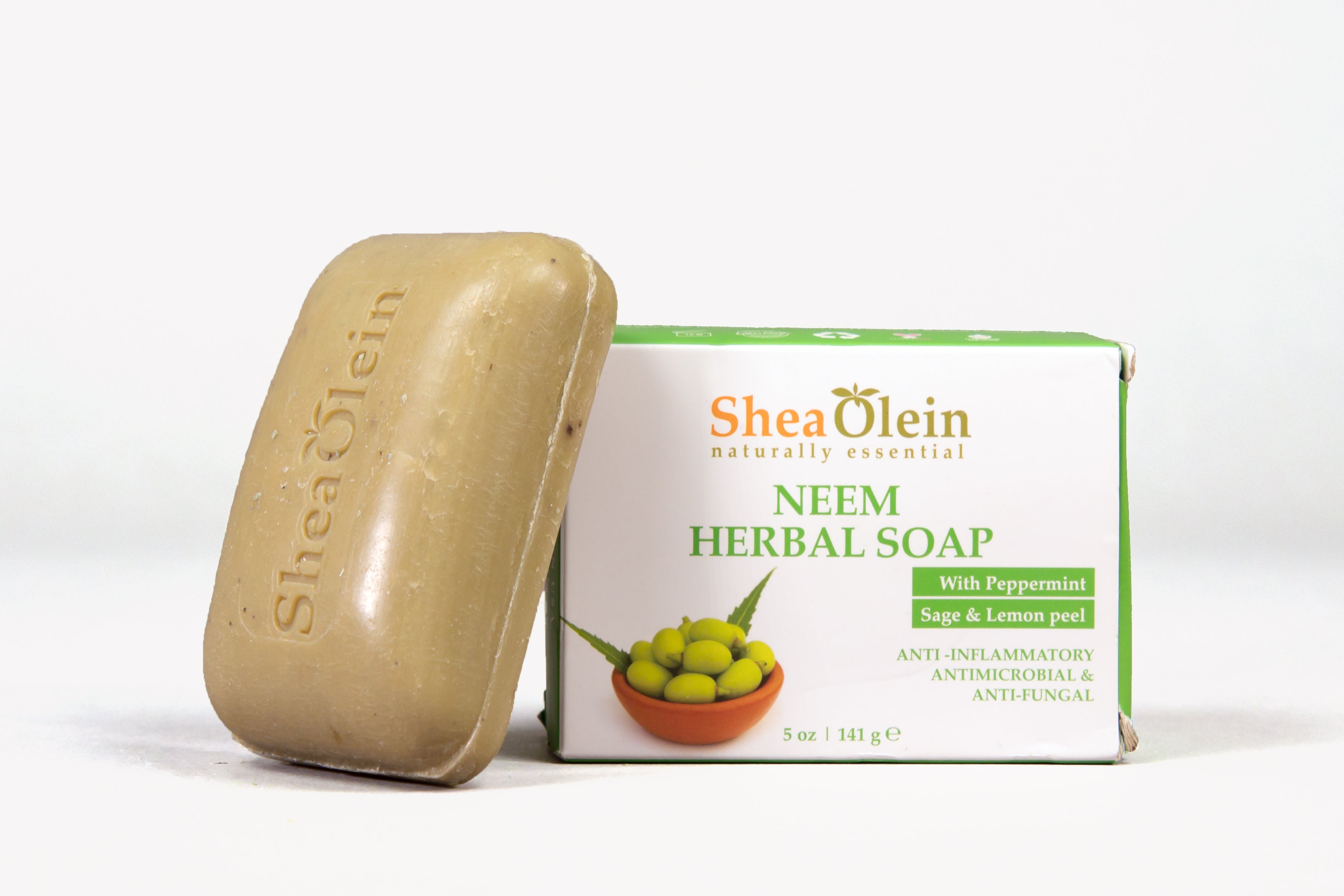 Neem Herbal Soap with Peppermint, Sage & Lemon Peel
