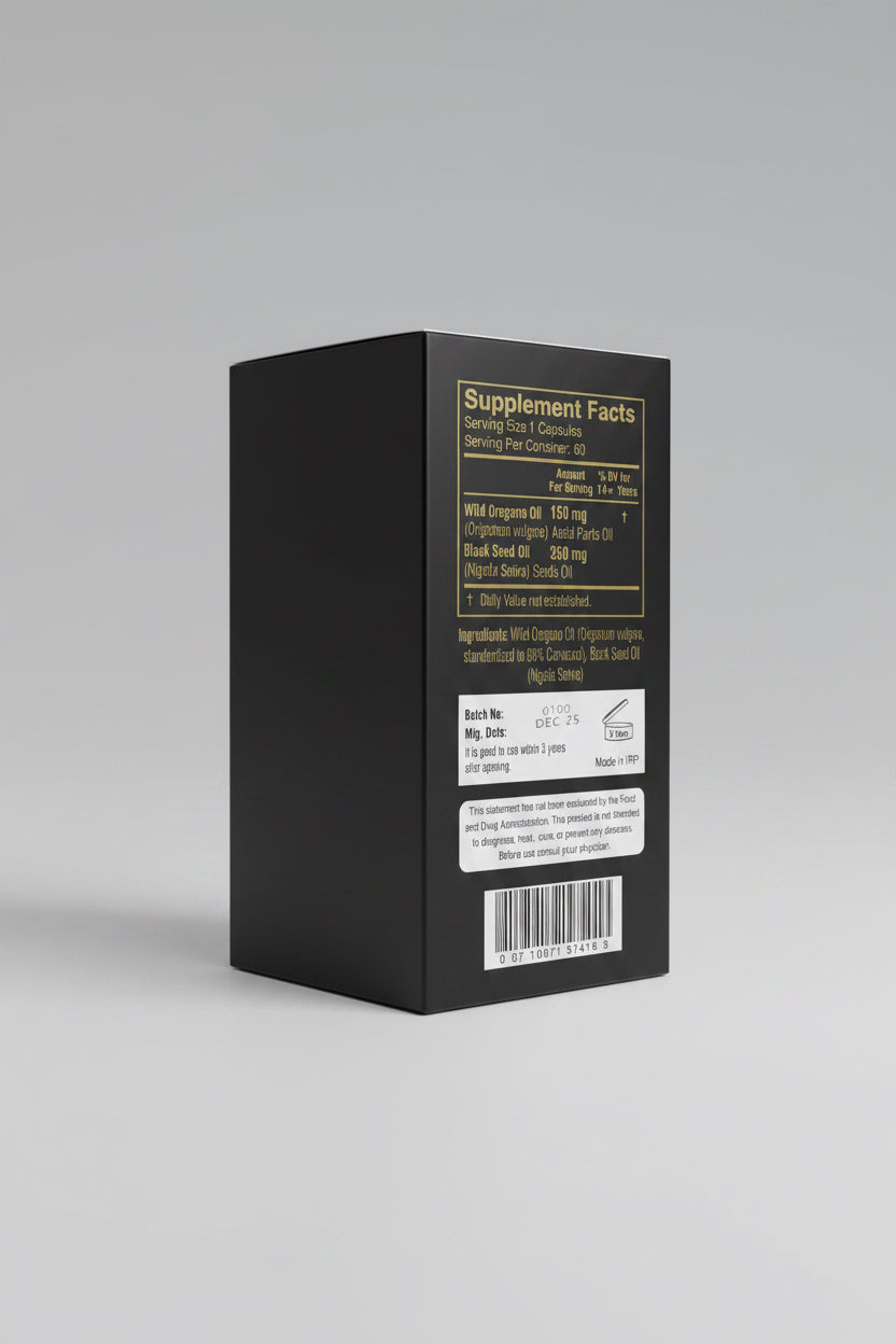 Wild Oregano + Black Seed Oil Capsule 90 Ct.
