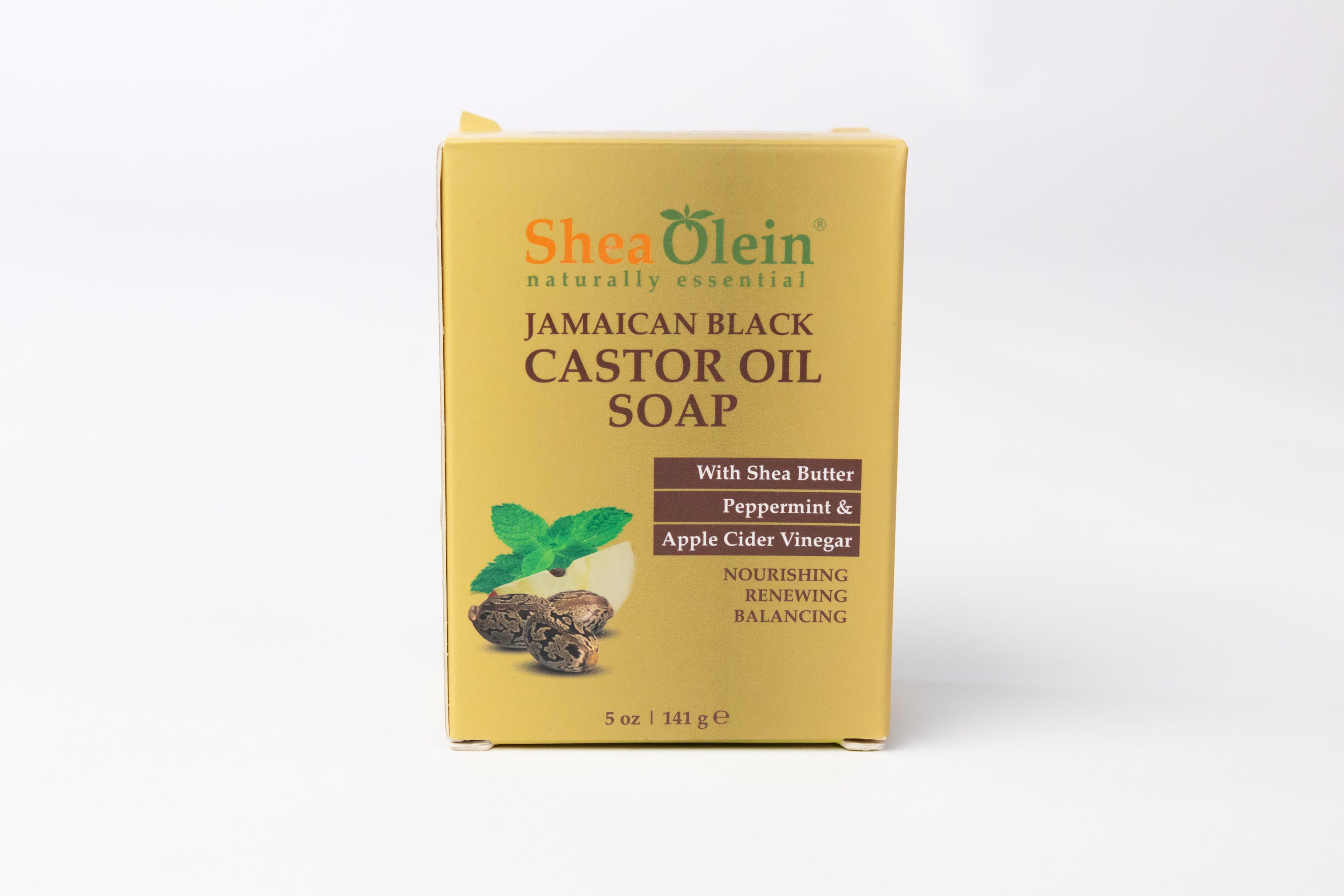 Jamaican Black Castor Oil Soap with Shea Butter Peppermint & Apple Cider Vinegar