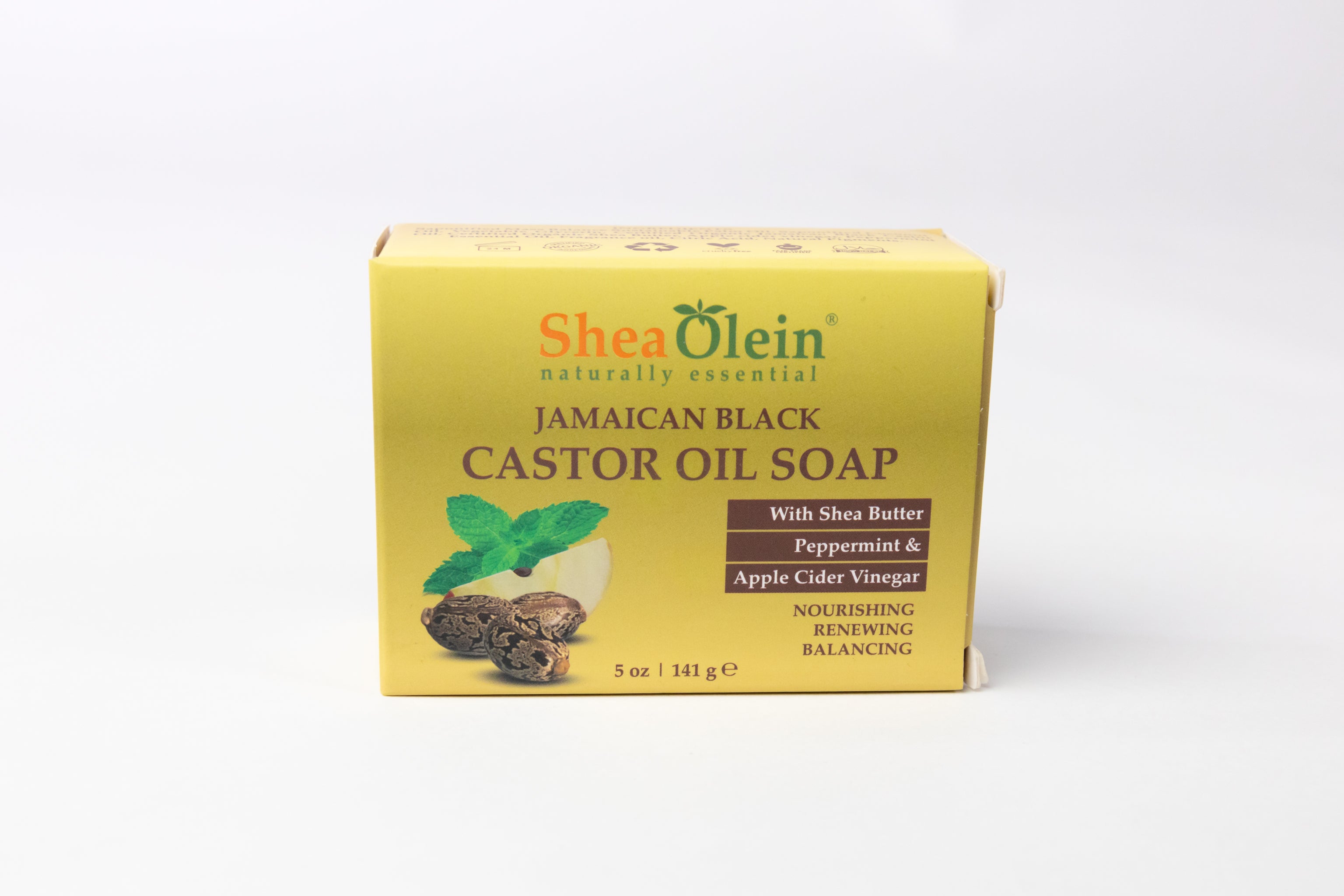 Jamaican Black Castor Oil Soap with Shea Butter Peppermint & Apple Cider Vinegar