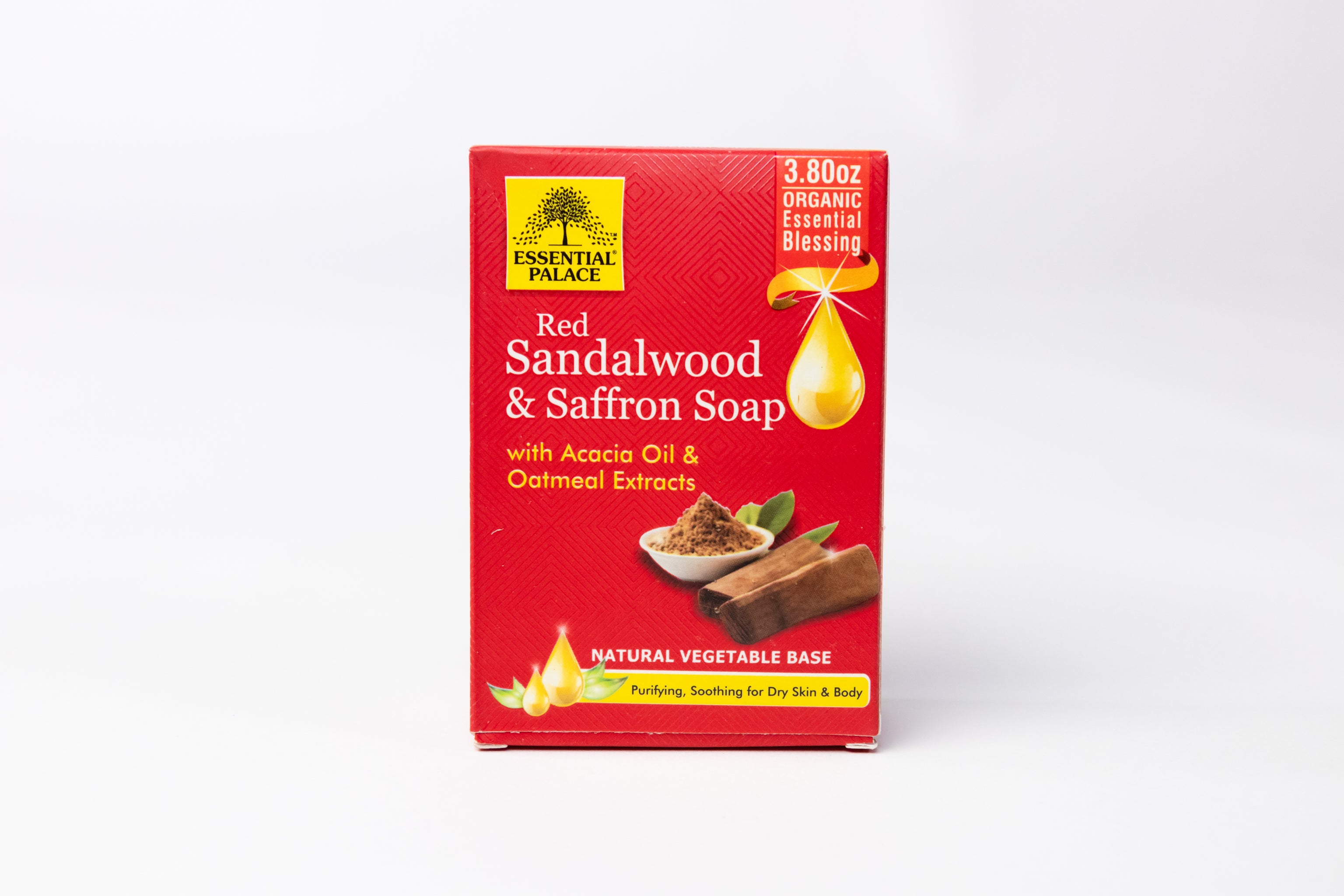 Red Sandalwood & Saffron Soap with Acacia Oil & Oatmeal Extracts