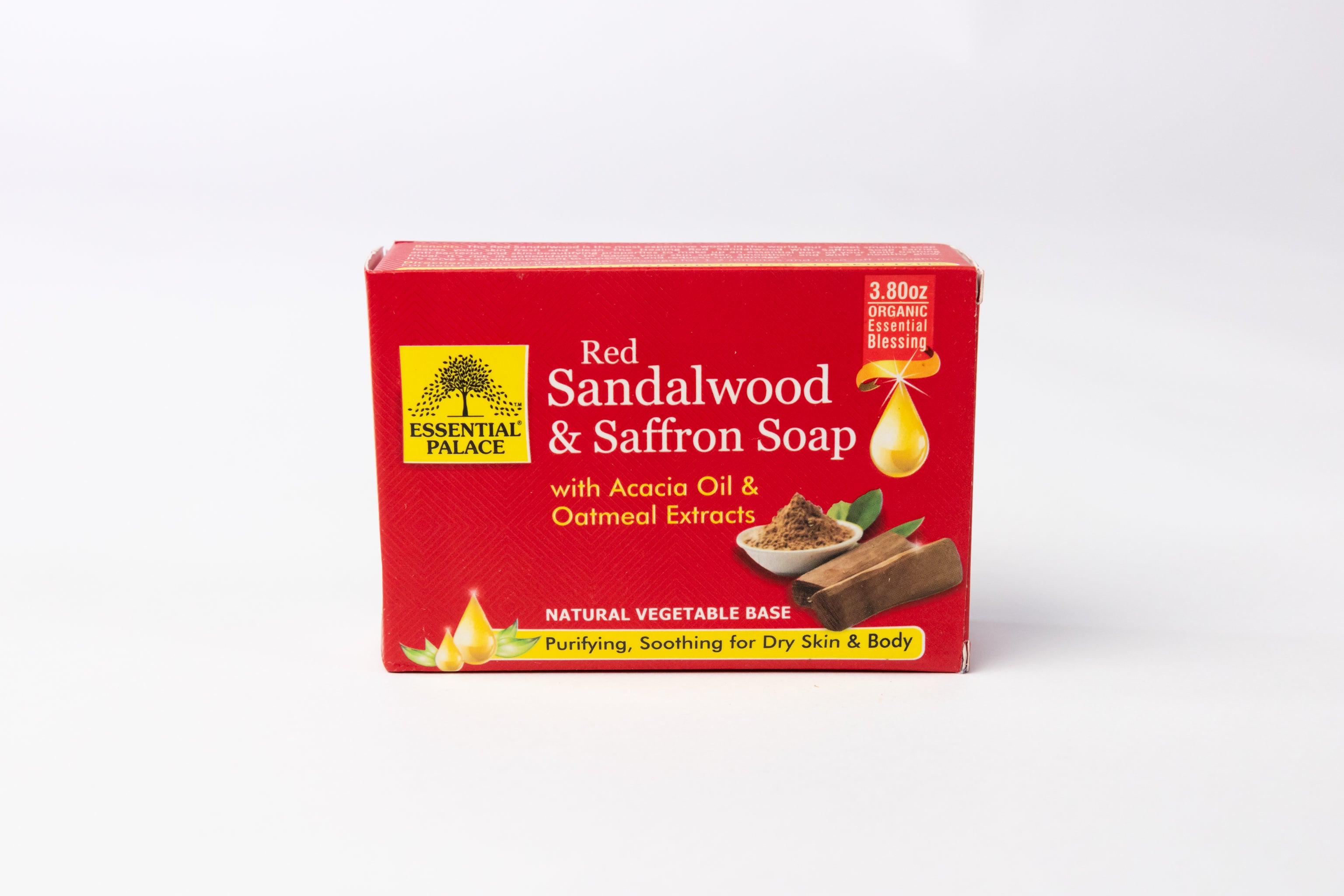 Red Sandalwood & Saffron Soap with Acacia Oil & Oatmeal Extracts