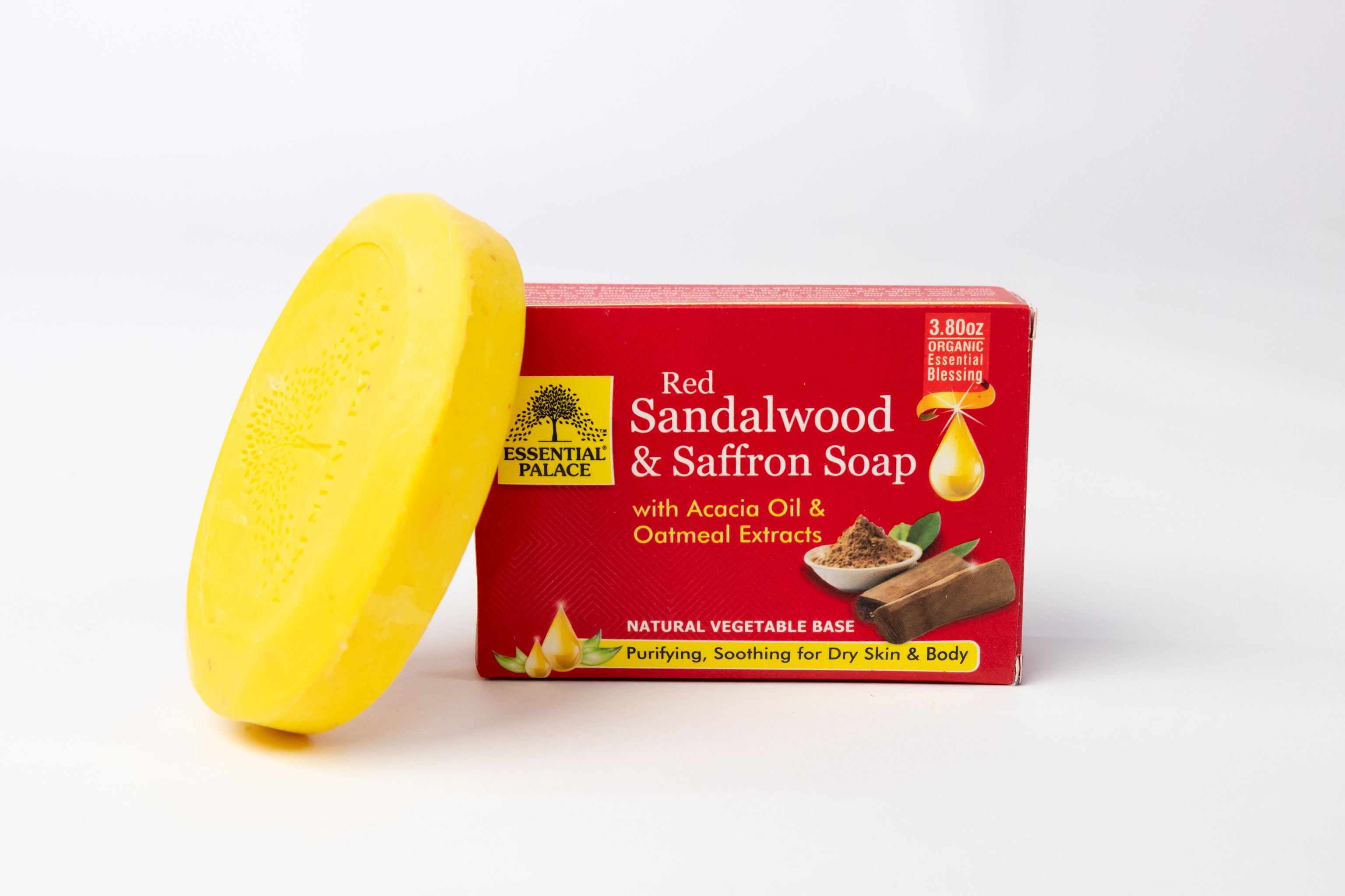 Red Sandalwood & Saffron Soap with Acacia Oil & Oatmeal Extracts