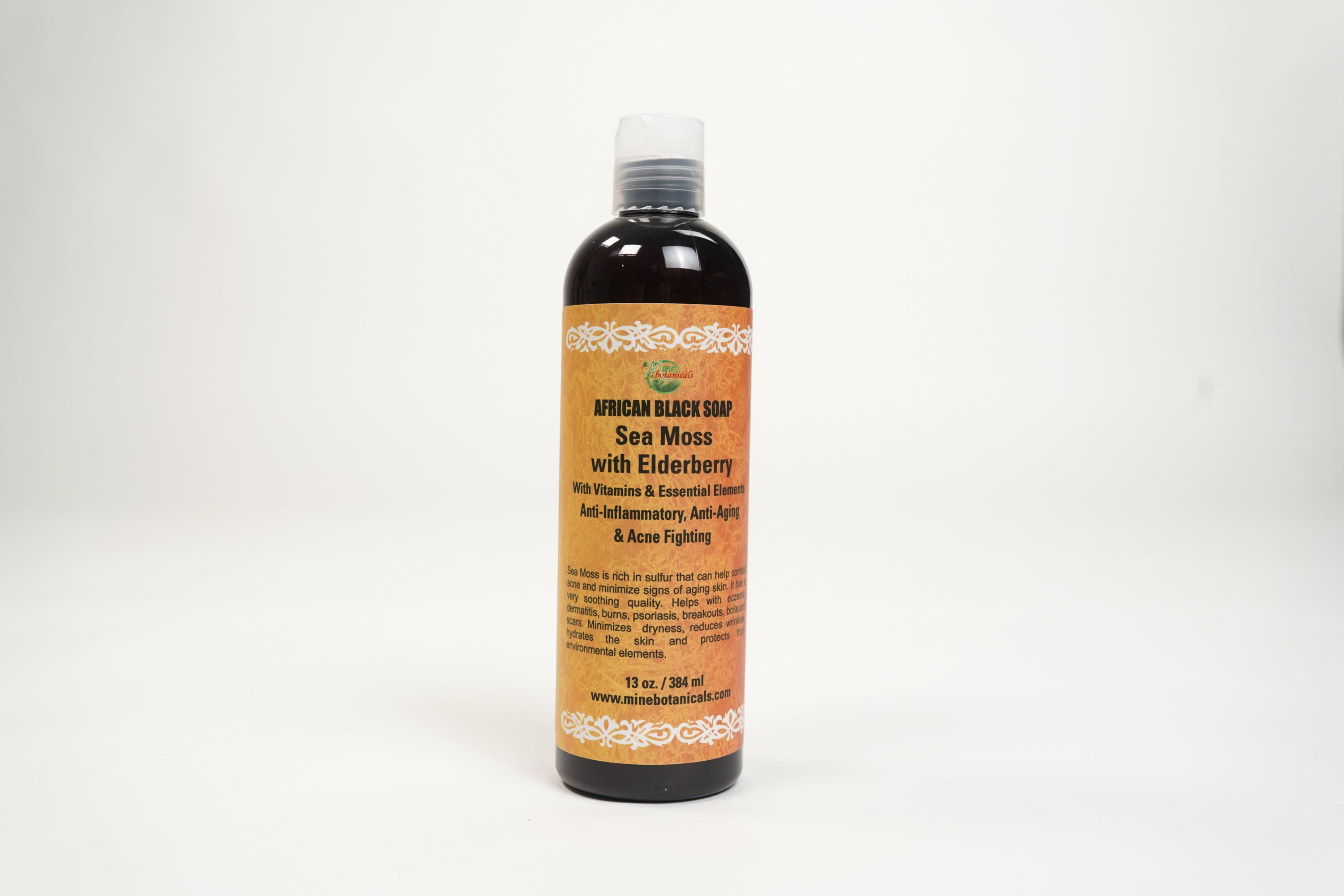 Liquid African Black Soap with Sea Moss & Elderberry